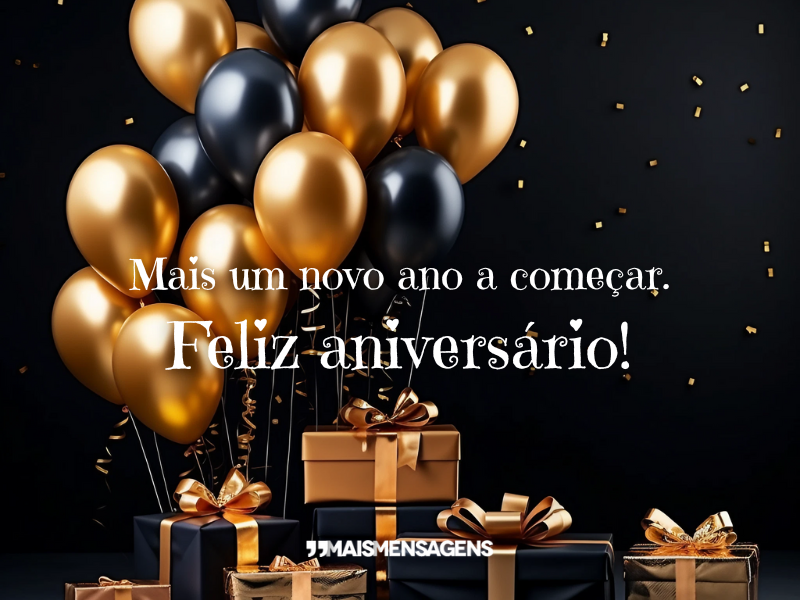 Mais um novo ano a começar. Feliz aniversário!