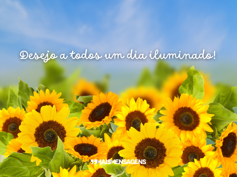 Desejo a todos um dia iluminado!